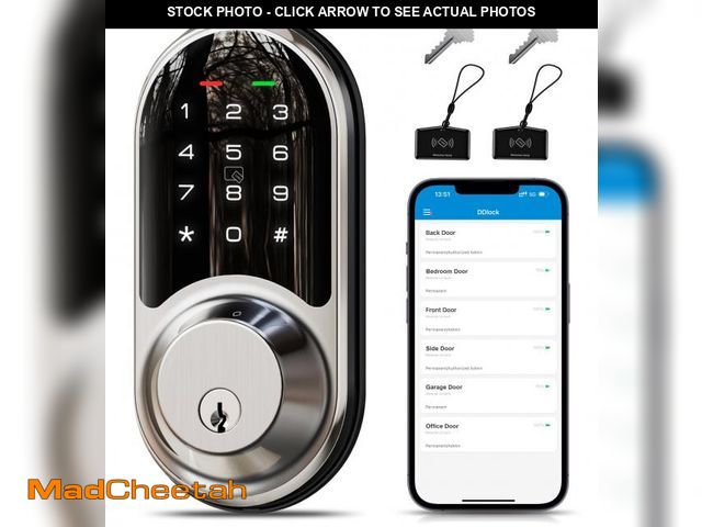 Lot 74-12443903 - Veise RZ06 Smart Lock for Front Door with App Control, Keyless Entry, Electronic Digital Deadbolt wi...