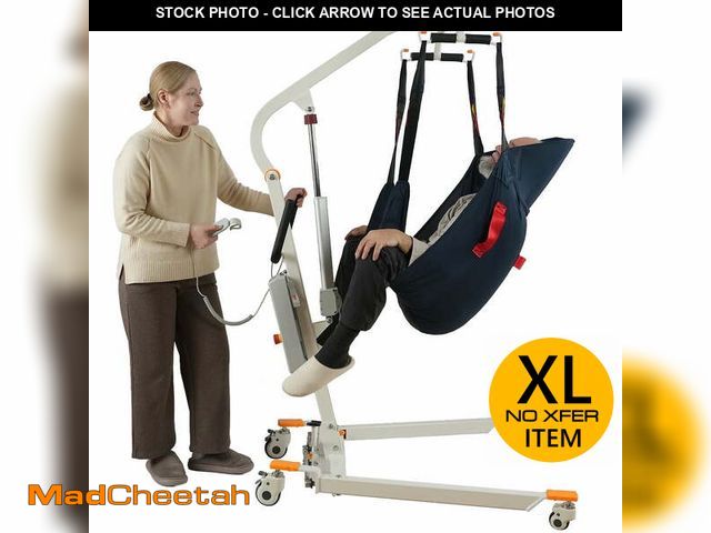 Lot 74-14071545 - VOCIC Electric Patient Transfer Lift, Hydraulic Body Lift for Elderly, Foldable, Home Care, 440LBS -...