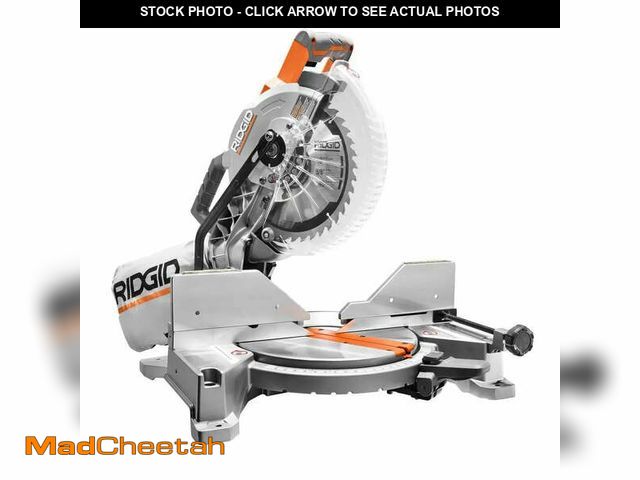 Lot 74-12794093 - Ridgid 15 Amp 10 In. Dual Bevel Miter Saw With LED Cut Line Indicator - UNUSED