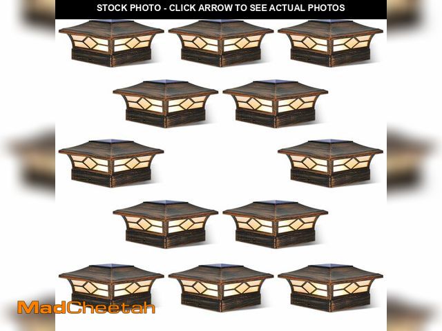 Lot 74-12705892 - Solar Post Cap Lights Outdoor 12pack, Waterproof Solar Powered Deck Fence Post Lights for 4x4 Wood/V...