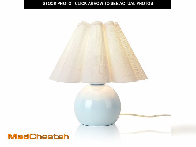 Lot 74-14061619 - Light Blue Small Bedside Mini Table Lamp for Bedroom, Cute Bedroom Lamps for Nightstand, Cute Mini T...