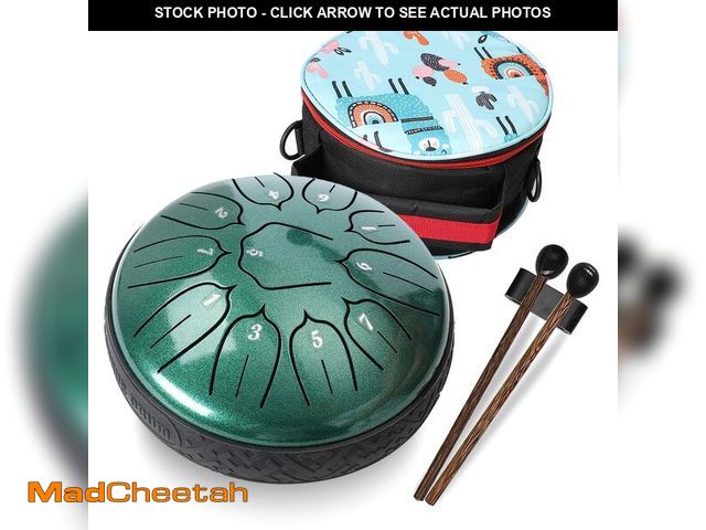 Lot 74-12706805 - Ubblove Steel Tongue Drum 11 Notes 6 inch Handpan Drum Percussion Instruments with Mallets Bag for M...