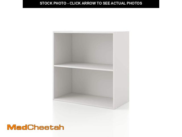 Lot 74-12584688 - Furniture of America Quincy 23.7 in. Tall Stackable White Engineered wood 2-Shelf Modern Modular Boo...