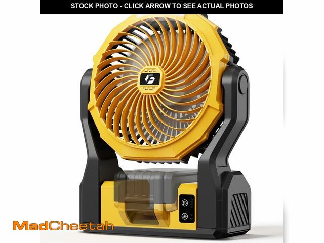 Lot 74-14264948 - Battery Operated Fan for Dewalt 20V Max Battery, 5.7m/s High Speed Rechargeable Portable Fan with US...