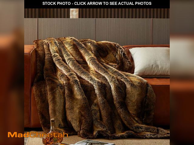 Lot 74-13817434 - Cozylore Luxury Faux Fur Throw Blanket for Bed Super Thick Warm Long Fluff Fuzzy Blankets for Bedroo...