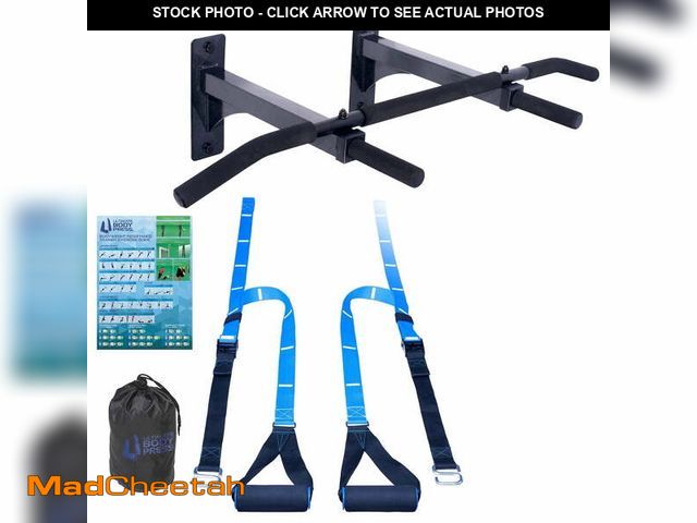 Lot 74-14587501 - Wall Mount Pull Up Bar and Strap System - UNUSED