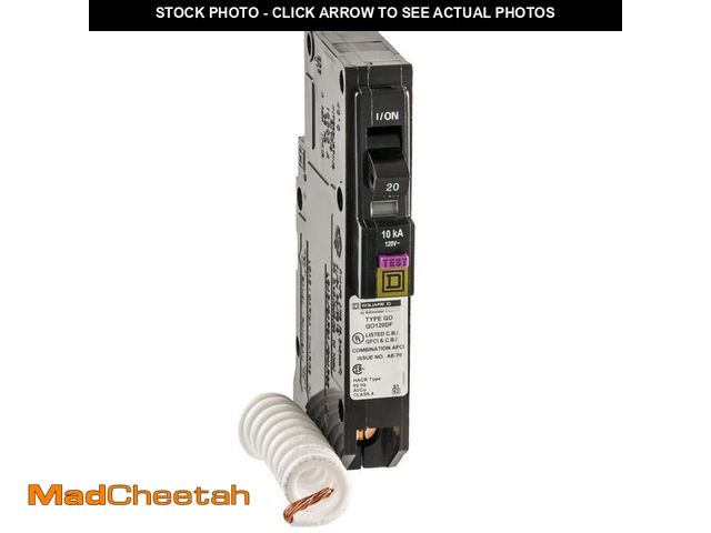 Lot 74-12871183 - Square D QO 20 Amp Single-Pole Dual Function (CAFCI and GFCI) Circuit Breaker - UNUSED