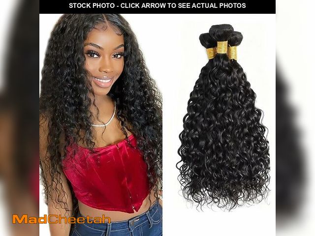 Lot 74-13721281 - Water Wave Bundles Human Hair Quick Weave Water Curly Human Hair 3 Bundles 150G 22 24 26 Inch Natura...