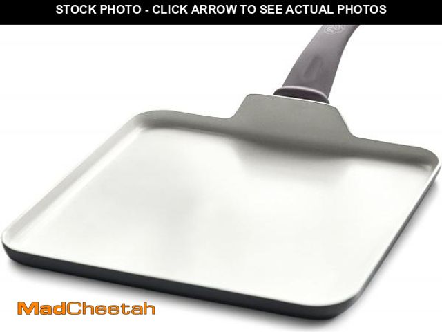 Lot 74-12399827 - GreenLife Soft Grip Healthy Ceramic Nonstick, 11" Griddle Pan, PFAS-Free, Dishwasher Safe, Gray - UN...
