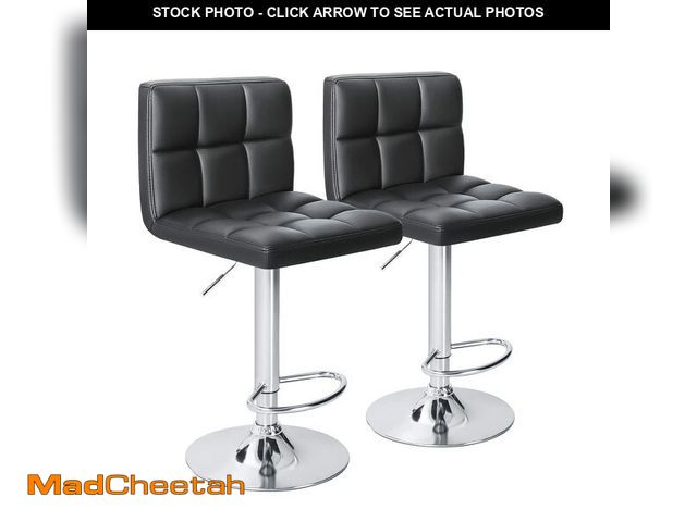 Lot 74-12571683 - Homall Bar Stools Modern PU Leather Adjustable Swivel Barstools, Armless Hydraulic Kitchen Counter B...