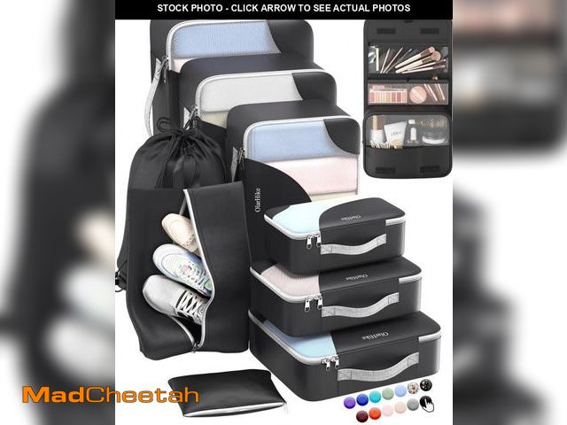 Lot 74-12432530 - ALL INCLUDED 10 Set Durable Packing Cubes for Suitcases,OlarHike Essentials for Travel,UPGRADED Anti...