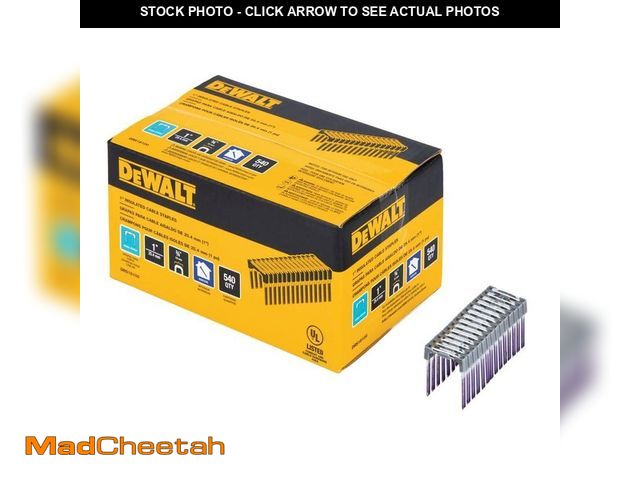 Lot 74-14559666 - DEWALT 1 in. Insulated Electrical Staples (540 per Box) - UNUSED