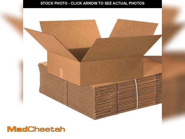Lot 74-14067887 - BOX USA 20x20x6 Flat Corrugated Boxes, Flat, 20L x 20W x 6H, Pack of 15 | Shipping, Packaging, Movin...