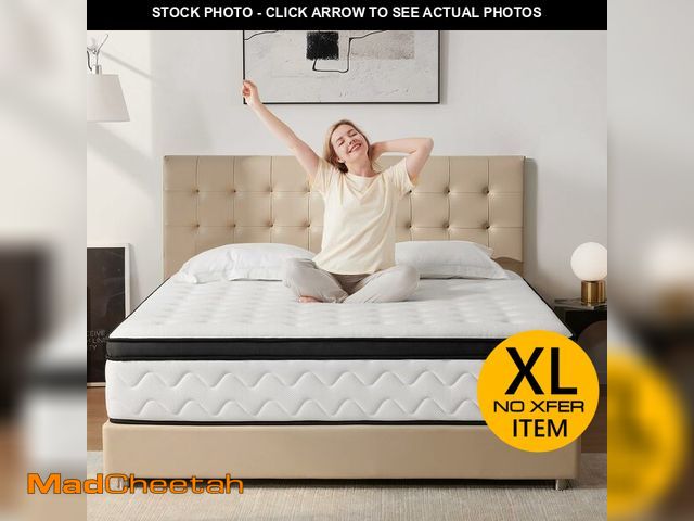 Lot 74-12693353 - SNFPNE Full Size Mattress 12 Inch - Medium Firm Hybrid Mattress Full with Memory Foam &amp; Zoned Po...