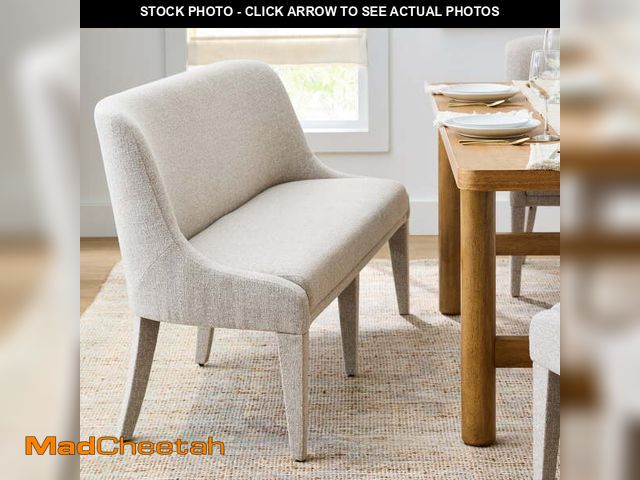 Lot 74-12556584 - Better Homes &amp; Gardens Windsor Upholstered Dining Bench, Wheat - UNUSED
