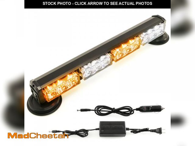 Lot 74-11547521 - BooYu 14.8" Battery Powered Emergency Strobe Lights Bar for Truck Vehicle Trailer Rechargeable Roads...
