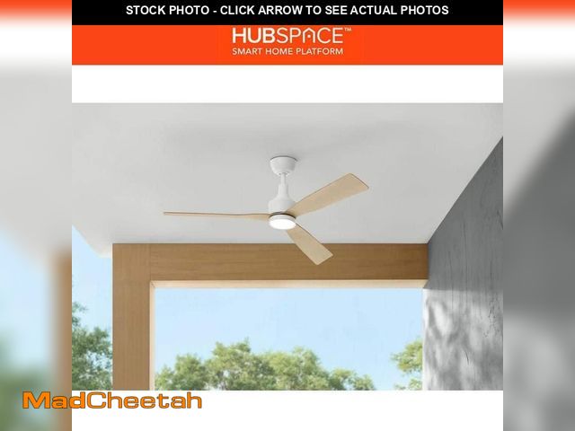 Lot 74-12820914 - Home Decorators Collection Ryland 52 in. Smart Indoor/Outdoor Matte White Ceiling Fan with Adjustabl...