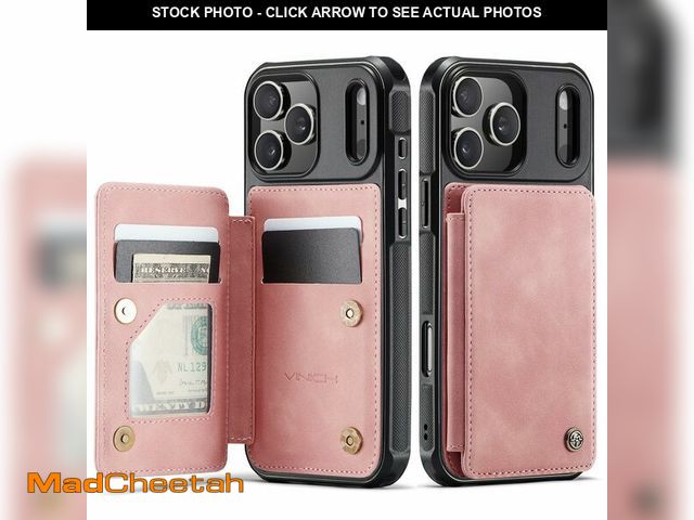 Lot 74-12979426 - Vinich for iPhone 17 Pro Wallet Case with Card Holder, RFID Blocking Credit Slots Kickstand Shockpro...