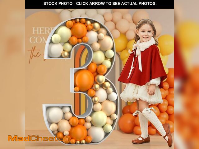 Lot 74-14263837 - 4FT Marquee Number, Mosaic Numbers for Balloons, Mosaic Balloon Frame, Marquee Number, Number 3 Ball...