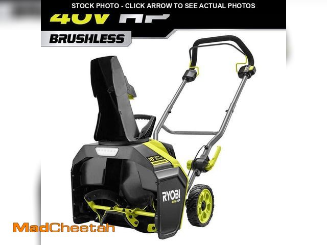 Lot 74-13112931 - RYOBI 40V HP Brushless 18 in. Single-Stage Cordless Electric Auger Propelled Snow Blower (Tool Only)...