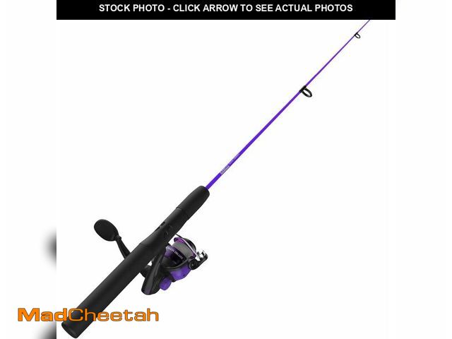 Lot 74-14349161 - Zebco Dock Demon Spinning Reel and Fishing Rod Combo, 30-inch 1-Piece Fiberglass Fishing Pole, EVA R...