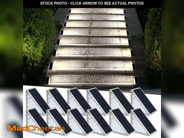 Lot 74-14206307 - AUDLES Solar Step Lights - Waterproof Outdoor Decor, IP67 Solar Lights for Yard, Patio, Garden, Walk...