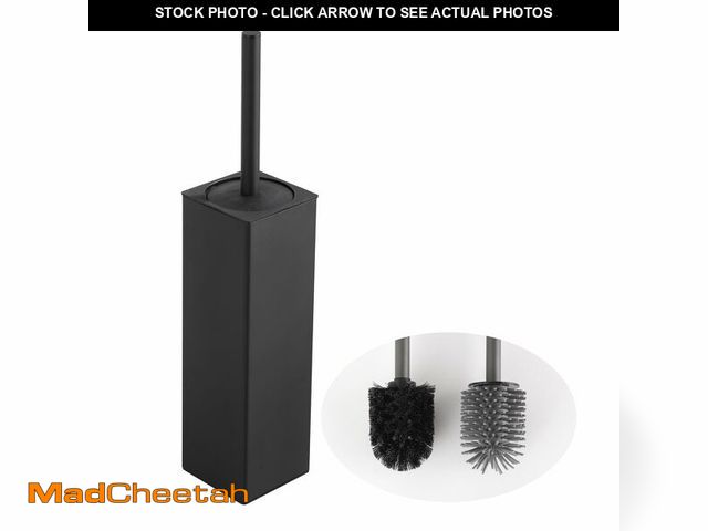 Lot 74-12970349 - BVL Toilet Brush and Holder Set Black Freestanding for Bathroom - UNUSED