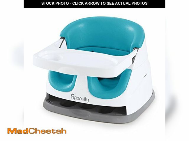 Lot 74-12633098 - Ingenuity Baby Base 2-in-1 Booster Feeding and Floor Seat with Self-Storing Tray - Cashmere - UNUSED