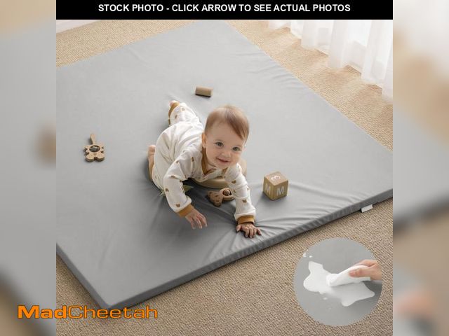 Lot 74-12213804 - Blissful Diary Vegan Leather Baby Play Mat, 50x50 Thicken Foam Cushioned &amp; Waterproof Playpen Ma...