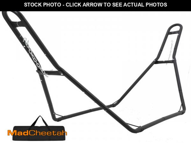 Lot 74-12480881 - Garvee Heavy-Duty Steel Hammock Stand, 110 * 35 * 45in for 2 People, Portable Design, for 9.5 to 14 ...