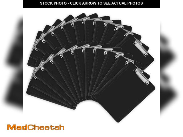 Lot 74-12712755 - HERKKA 25 Pack Plastic Clipboards, Black, A4 Letter Size, 12.5 x 9 Inch - UNUSED