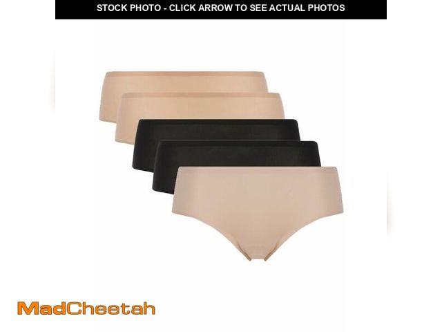 Lot 74-12451880 - Chantelle Women's Soft Stretch One Size Seamless Hipster, Black, Nude-5 Pack, 3 Pack - USED