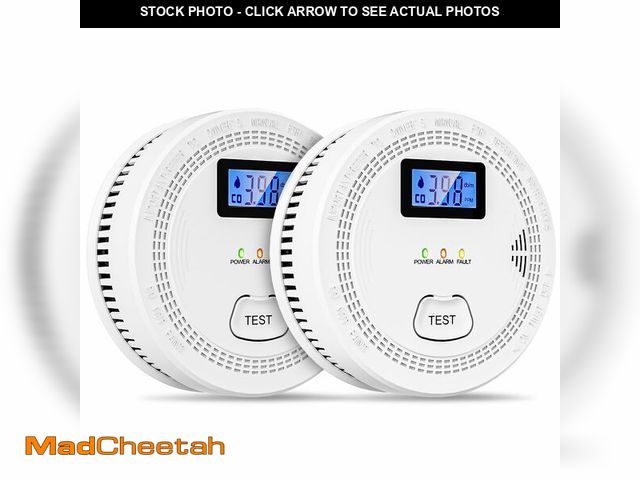 Lot 74-12697208 - 2 Packs, 2 in 1 CO &amp; Smoke Detectors,Carbon Monoxide Detectors,Smoke Detector Battery Powered,Ã¯...