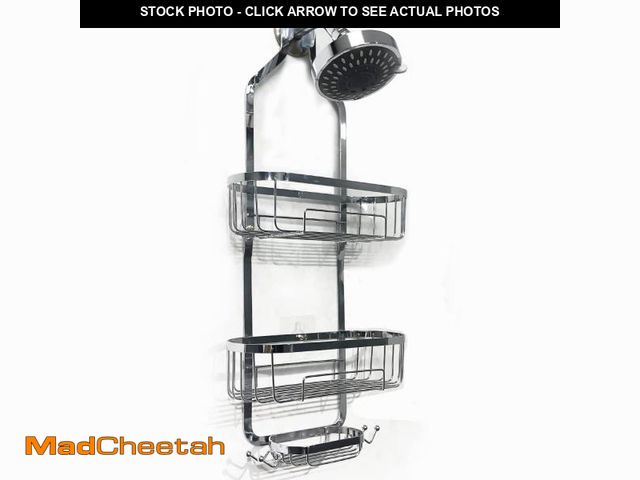 Lot 74-11551337 - HOPOPRO Hanging Shower Organizer, Over Head Shower Caddy Bathroom Shower Storage Rack Basket with Ho...