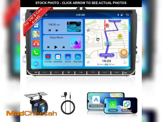 Lot 74-12432196 - 8 CORE 4G+64G Car Radio for VW Passat Jetta Tiguan Golf MK5 MK6 T5 EOS Polo with Wireless CarPlay An...