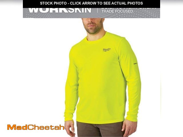 Lot 74-14468316 - Milwaukee Men's Extra Large Hi-Vis WORKSKIN Light Weight Performance Long-Sleeve T-Shirt 415HV-XL - ...