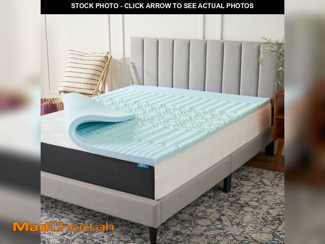 Lot 74-13331598 - LUCID 2 Inch Zoned Gel Memory Foam Mattress Topper, Queen - UNUSED