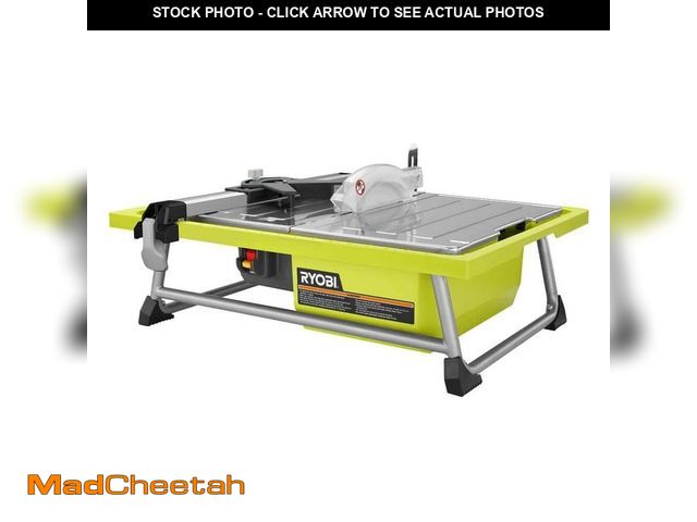 Lot 74-12558754 - RYOBI 4.8 -Amps 7 in. Blade Corded Tabletop Wet Tile Saw - USED