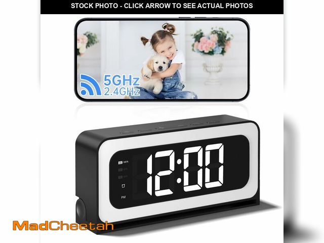 Lot 74-13544641 - JUFLSKY Hidden Camera Clock 2K,5G&amp;2.4G WiFi Clock Camera Wireless Indoor Camera for Home Securit...