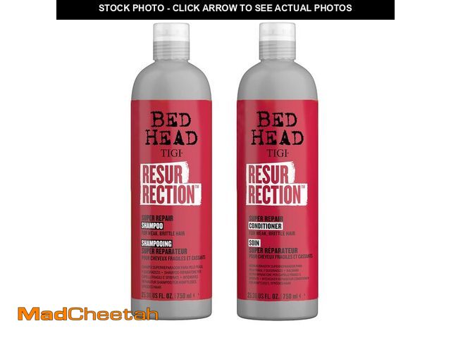 Lot 74-13720494 - TIGI Bed Head Resurrection Hair Repair Shampoo and Conditioner Set for Dry and Damaged Hair, Maximum...