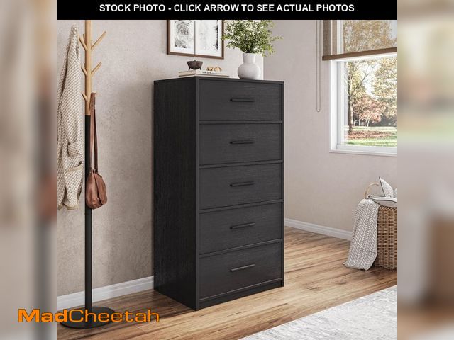 Lot 74-12787463 - Techni Home Black 5 Drawer 22.5 in. Wide Dresser - UNUSED
