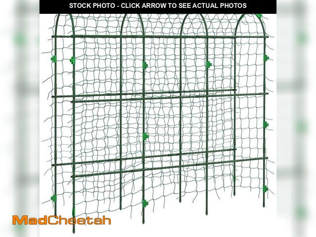 Lot 74-13778887 - Outsunny Cucumber Trellis, 6 ft. Tall Arch Trellis for Climbing Plants Outdoor, with Plastic Coated ...