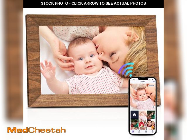 Lot 74-12314464 - Uhale Digital Picture Frame 32GB Storage 10.1 Inch Wood WiFi Electronic Photo Frames SD Card Slot IP...