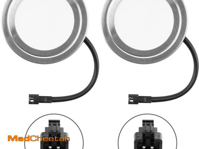 Lot 74-12322390 - 12V DC 1.5W Range Hood Lights with SM Socket Male Head Round 68mm 6500K Plastic, Hole Closet Stove L...