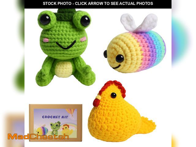 Lot 74-13054703 - Yarniss Crochet Kit for Beginners,DIY Crochet Animal Kits for Bee,Frog,Chicken - UNUSED