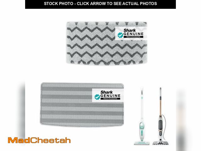 Lot 74-12977679 - Shark Genuine Steam Mop Replacement Pads 2 Pack Ã¢â¬â 1 Dirt Grip &amp; 1 Scrub Pad Included, Mac...