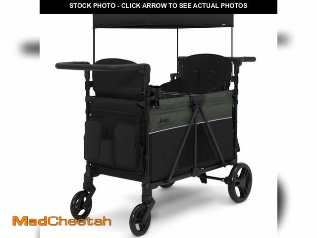 Lot 74-12099089 - Jeep Aries Stroller Wagon by Delta Children Premium Wagon for 2 Kids with Convertible Seats, Adjusta...