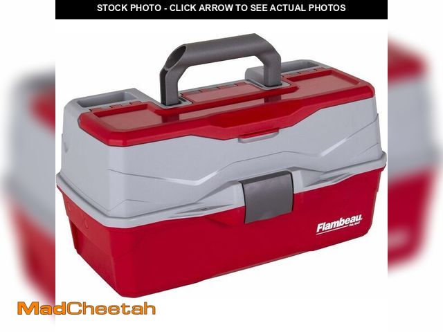Lot 74-13733724 - Flambeau Outdoors 6383TB 3-Tray Tackle Box - Classic Fishing Lure Storage Organizer, Large Portable ...