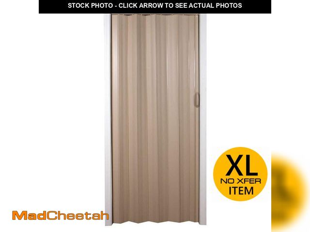 Lot 74-12773193 - Spectrum 36 in. x 80 in. Sienna Vinyl Timber Beige Accordion Door - UNUSED