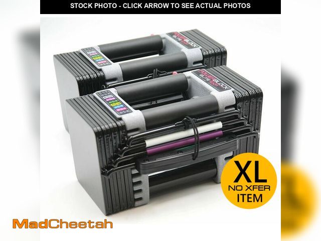 Lot 74-12784463 - PowerBlock Elite EXP Adjustable Dumbbells, Sold in Pairs, Stage 1, 5-50 lb. Dumbbells, Durable Steel...